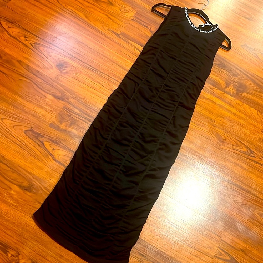 Zara dress with silver metal roping size Sm never worn